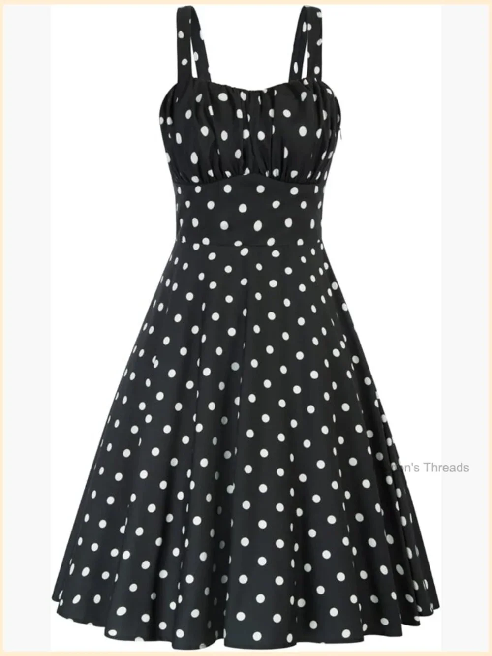 Vintage Floral A-line Sleeveless Midi Dress Swing